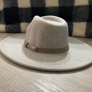 Grey Wide Brimmed Fedora
